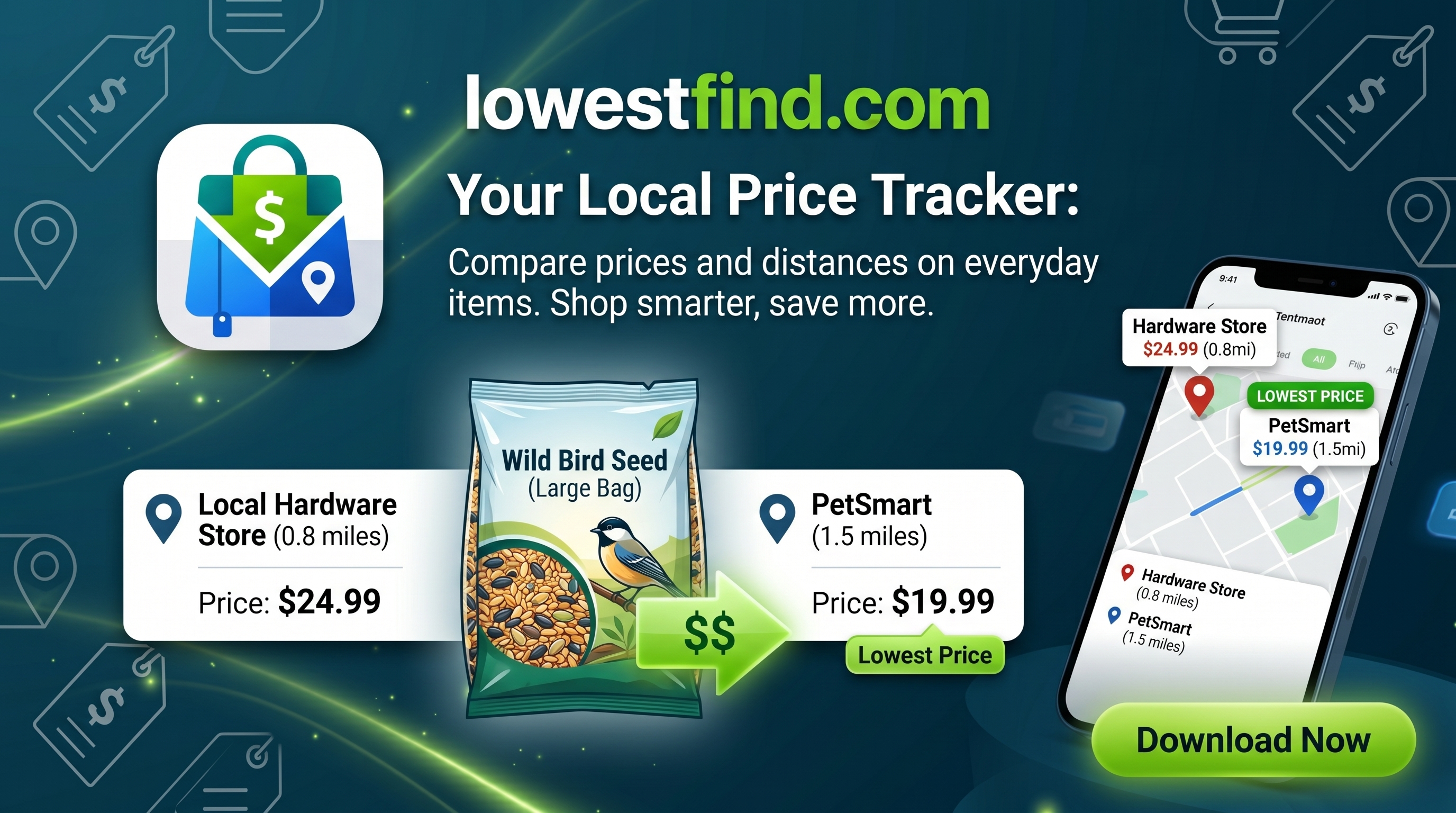 Lowest Find app preview